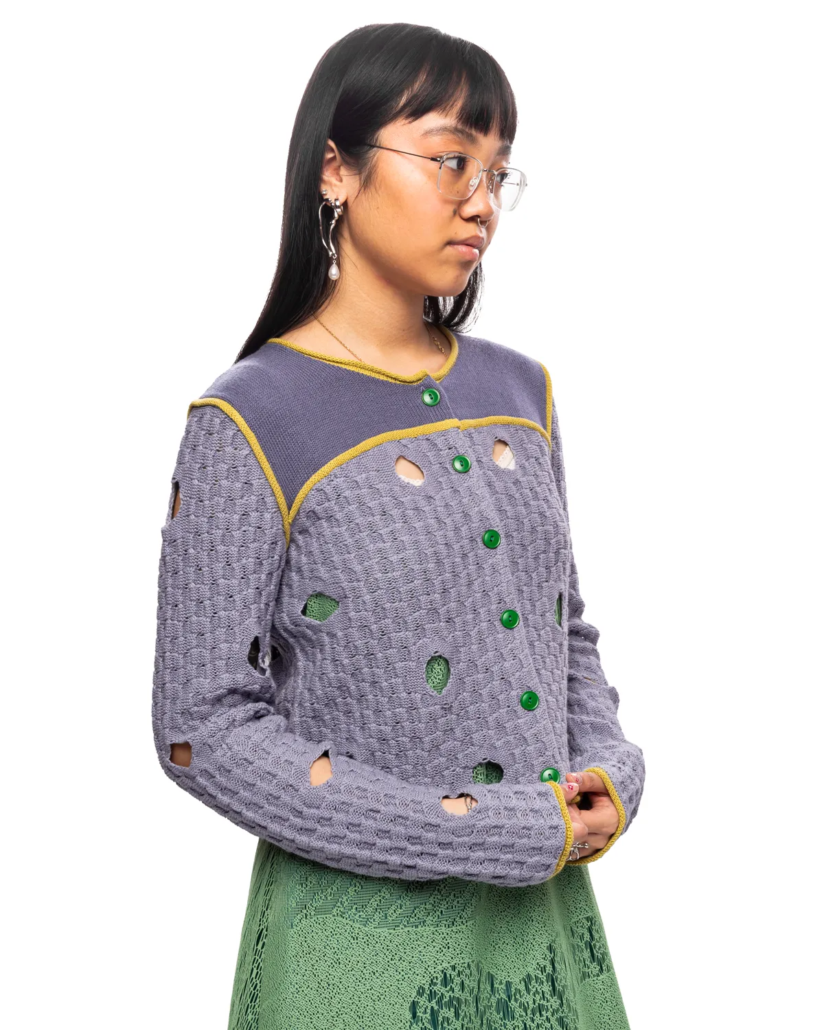 Reverse Seam Wholey Sweater Washed Blue